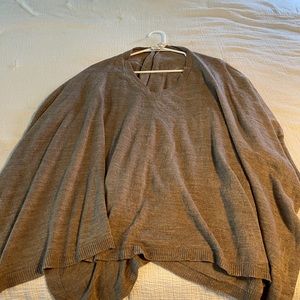 Beige colored poncho